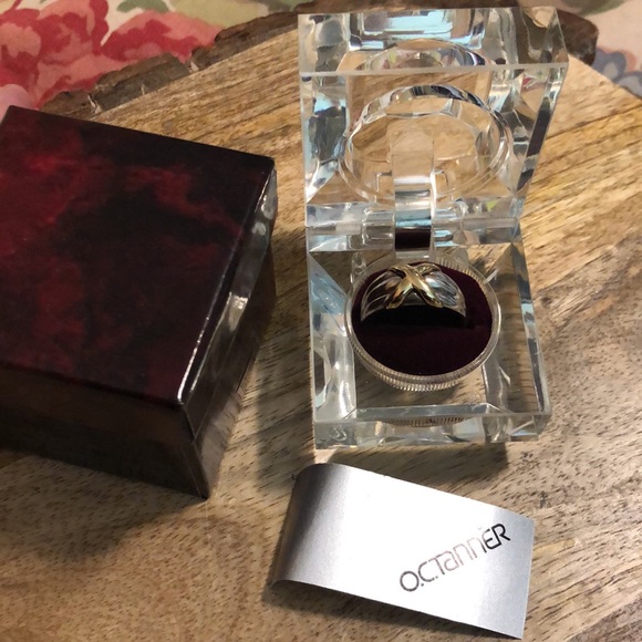 OCTANNER size 10 Sterling Silver 14k Gold “X” David Yurman Vibe Luxury Ring NEW - Picture 11 of 16